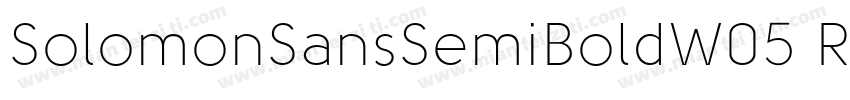 SolomonSansSemiBoldW05 Rg Regular字体转换